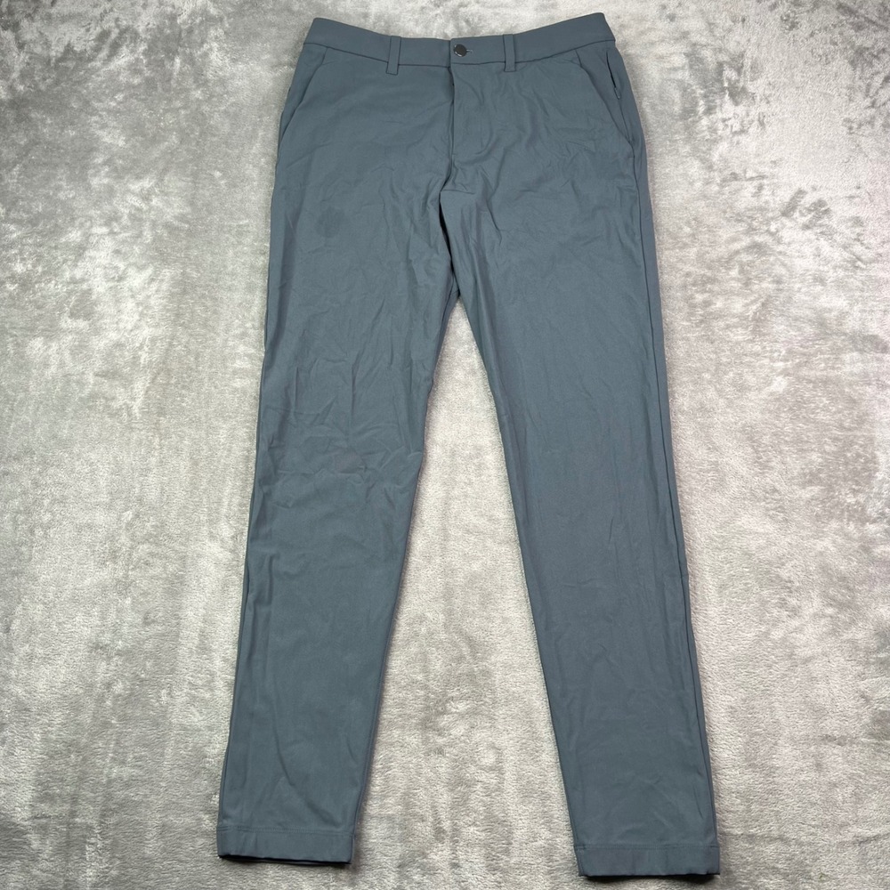 Lululemon ABC Warpstreme Slim-Fit Pant Mens 31 Grey Blue Technical Chino Tapered
